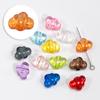 Estrellas acrílicas amor cuadrado cuentas sueltas cuenta con agujero pasante pulsera cadena para teléfono móvil llavero accesorios DIY