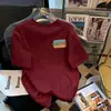 Top Holgado Personalizado de Manga Corta con Cuello Redondo y Estampado Cuadrado Multicolor, Nuevo Estilo de Verano Camiseta Casual de Manga Corta para Hombres y Mujeres