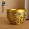 Copa Baifu de latón, artesanía de escritorio, decoración, esmalte sellado cepillado de la suerte, regalo creativo para negocios, copa de cobre, cornucopia para el hogar