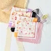 Pañuelo de seda para mujer para primavera, verano y otoño, pañuelo cuadrado pequeño de 70 cm, pañuelo con estampado floral fresco, calentador de cuello, pañuelo de cuello de verano