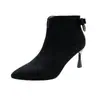 Botines de Talla Grande de Comercio Exterior para Mujer 2026 Nuevos Zapatos de Tacón Alto para Mujer Moda Europea y Americana Botas de Tacón Fino Botas de Punta Fina para Mujer Botas Martin