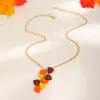 Pendientes de Hoja de Arce de Colores Adelgazantes Estilo Europeo y Americano para Mujer Colgante de Hoja de Arce Fresco y Versátil