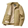 Jaqueta Masculina Nova Outono/Inverno 2026 com Forro de Lã, Gola Reversível, Corte Amplo, Jaqueta Casual de Negócios para Jovens