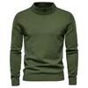 Suéter cálido y grueso de comercio exterior transfronterizo de otoño e invierno para hombre, suéter ajustado de cuello medio para hombre, suéter para hombre multicolor en stock de punto