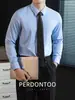 Estilo Elite de Negócios! Camisa Masculina de Manga Longa com Colarinho, Modal Austríaco Lenzing 60S, Não Amassa, Fácil de Cuidar