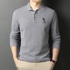 Polo holgado de manga larga para hombre, de comercio exterior transfronterizo, para primavera y otoño, informal, juvenil, de marca de moda