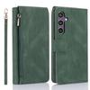 Adecuado para Samsung S23fe nueva funda de cuero con cremallera GalaxyA54 tarjetero billetera funda protectora