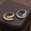 Anillos Abiertos Geométricos con Forma de Flecha Incrustados de Circonita de Venta Caliente Transfronteriza Europea y Americana al por Mayor Moda de Nicho para Mujeres Accesorios Versátiles