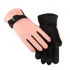 Luvas de esqui infantis quentes para meninos e meninas com forro de fleece, luvas infantis antiderrapantes espessadas com forro de fleece para crianças de médio e grande porte, atacado
