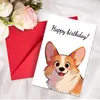 Cartão de Aniversário Novo Transfronteiriço com Conjunto de Envelopes para Amigos Animal de Desenho Animado Cartão com Mensagem de Feliz Aniversário