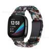 Para Fitbit versa3/sense reloj inteligente universal correa de reloj de resina metal acero de tres bolas correa de reloj