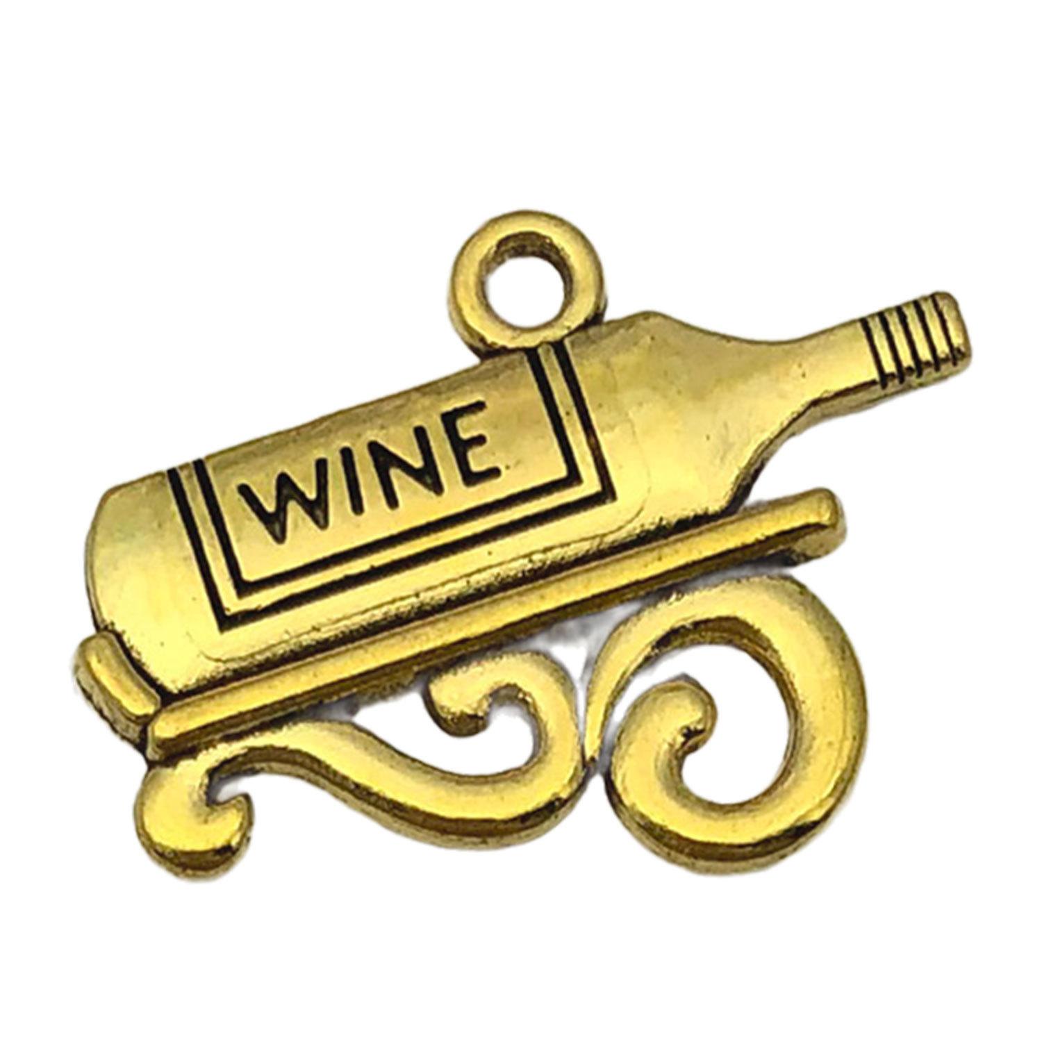 20765-X-古银锌合金葡萄酒酒瓶11x22-1.7g.j