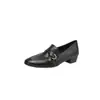 Mocasines de Mujer en Stock, Nuevos Zapatos de Cuero Estilo Británico Retro Slip-On para Primavera/Otoño, Zapatos de Tacón Grueso Versátiles para el Trabajo