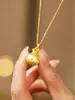 Collar de Bolsa de la Suerte para Mujer, Nicho de Lujo Ligero, Nuevo Estilo Chino, Regalo de Alta Gama, Bolsa de Dinero, Cadena de Clavícula de Plata