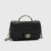 Bolso de Axila Estilo Pequeño Fragante Transfronterizo, Bolso Cruzado de Hombro Versátil, Bolso Cuadrado Pequeño Bordado con Hilo de Cadena de Rombo para Mujer, Nuevo Transfronterizo