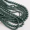 Materiais para Joias Artesanais DIY Contas de Pérola Semi-Acabadas Pérolas de Vidro Coloridas com Furo Reto Contas Redondas Contas de Fio