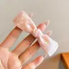 Presilha de Cabelo Estilo Coreano com Bolinhas Creme para Mulheres Fofa Dopamina Presilha Lateral para Franja Crianças Desenho Animado Pequenas Presilhas