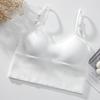 Talla Extra Grande Belleza Espalda Mismo Estilo Espalda en U Sujetador Deportivo Sexy Envuelto en el Pecho Sin Aros Chaleco Deportivo Ropa Interior de Tirantes para Mujer
