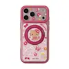 Funda para teléfono KT cat con flores de lunares KT y lupa Rilakkuma adecuada para Apple 18Promax iPhone17Pro