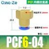 Conector Rápido PCF Resistente à Corrosão e ao Desgaste Rosca Interna Passante Pcf4-M5 Pcf6-01/02