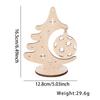 Decoración Navideña Alce de Dibujos Animados Árbol de Navidad Casa de Madera Rompecabezas de Madera Letrero de Madera DIY Adornos de Escritorio Suministros de Diseño