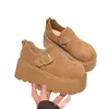 Sapatos Birkenstock de sola grossa, tamanho pequeno, com aumento de 7 cm de altura, modelo novo outono 2026, mocassins retrô sem cadarço
