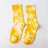 Calcetines Tie-dye Calcetines de Algodón para Hombre Calcetines de Longitud Media Personalizados para Pareja Moda Calcetines de Algodón Degradados Medias Deportivas de Alto Rendimiento para Mujer