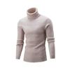 Suéter trenzado de color liso con cuello alto para hombre, suéter juvenil de manga larga, disponible en varios países de Europa y Estados Unidos.