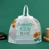 Saco Grande para Viagem com Cordão Bolsa de Mão Plástico Descartável para Catering Sacola Espessa com Puxador Logo