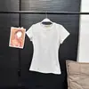 Nueva camiseta blanca de manga corta para mujer de verano, corte ajustado, algodón puro, camiseta base adelgazante, top interior versátil, moderno