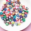 Contas de Argila Polimérica Transfronteiriças Fruta Carinha Sorridente Fatias de Argila Polimérica Pulseira DIY Peça Perfurada de Argila Polimérica Contas Soltas Acessórios de Joalheria com Miçangas