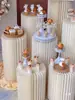 Colunas Romanas Adereços de Casamento Coluna de Mesa de Sobremesas Dobrável Enfeites Dobráveis Coluna de Papel Cilindro de Criptografia Mesa de Exibição de Flores para Casamento
