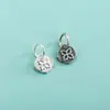 Acessórios de prata de lei S925: pingente de feijão da sorte, florzinha, trevo de quatro folhas, pingente de coração, pulseira de corda trançada DIY, berloque de prata