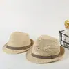 Chapéu de palha doce de verão moderno versátil para pais e filhos pai e filho moda feriado praia dobrável chapéu de sol fábrica atacado