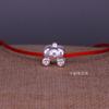 Pulseira de prata rígida estilo Zhou Jia com contas de abóbora da sorte e espaçadores, acessórios de miçangas DIY feitos à mão