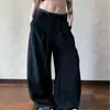 Marca da Moda Primavera e Outono Retro Listras Verticais Caimento Calça de Terno de Perna Reta Masculina Americana Solta High-End Versátil Casual Calça de Perna Larga