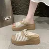 Sandalias de plataforma alta para mujer, nueva moda de verano, versátiles, casuales, antideslizantes, de suela blanda, sin cordones, para combinar con faldas