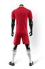 Atacado grupo personalizado impressão-secagem rápida adulto crianças vermelho e amarelo mudança de cor padrão futebol manga curta traje de treino Futebol