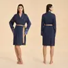 Ropa de casa para mujer con cordones y cuello verde, bata sexy nueva de manga larga, bata corta de satén para mujer de primavera y otoño, importación, corte holgado