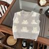 Chaleco de punto para niño, ropa de lana, ropa de otoño e invierno para niños, chaleco para niños, chaleco estilo occidental, chaleco jacquard para bebé, invierno