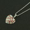 Collar con colgante de corazón roto y angustiado de estilo hip hop europeo y americano, lleno de pintura al óleo de diamantes, para hombre y mujer, collar de moda para parejas.