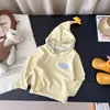 Nueva camiseta básica de otoño para niños, top de manga larga estilo coreano para niños pequeños, sudadera para niñas, camiseta con capucha para niños