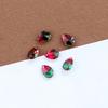 Cuentas de Tourmalina de Color Degradado con Forma de Gota de Agua, Agujero Único, Fondo Puntiagudo, Cuentas Sueltas para Accesorios de Aretes DIY, Pulseras DIY