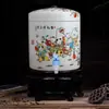 Tanque de Água com Filtro de Cerâmica Chaleira de Água Fria Doméstica Grande Chaleira de Água Fria com Torneira Tanque de Armazenamento de Água Balde de Porcelana Grande Capacidade com Tampa
