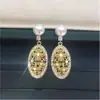 Brincos de Pérola de Água Doce Naturais Novo Estilo Chinês Janela Vazada Treliça Design de Osmanthus Zircônia Microfundida Joias de Pérola Atacado