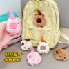 Pingente de Pelúcia Squeaky de Capivara da Moda Fofo Estilo Incomum Miniatura de Porquinho-da-Índia Enfeite Pendente