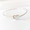 Pulseira de amor de arame redondo simples de moda nicho transfronteiriço europeu e americano aço inoxidável aço titânio que combina com tudo pulseira com fivela que não desbota