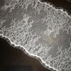 Encaje de doble pestaña de nailon no elástico, 21 cm de ancho, código de barras, hecho a mano, para ropa interior de boda, accesorios de encaje en stock
