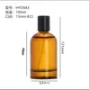 Botella de spray de perfume con prensa de bayoneta redonda color canela, 30 ml, 50 ml y 100 ml, venta al por mayor.