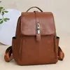 Mochila de mujer con estampado vintage nuevo, de alta gama, con tapa abatible y hebilla de cierre, adecuada para ir al trabajo y viajar, versátil mochila escolar de gran capacidad